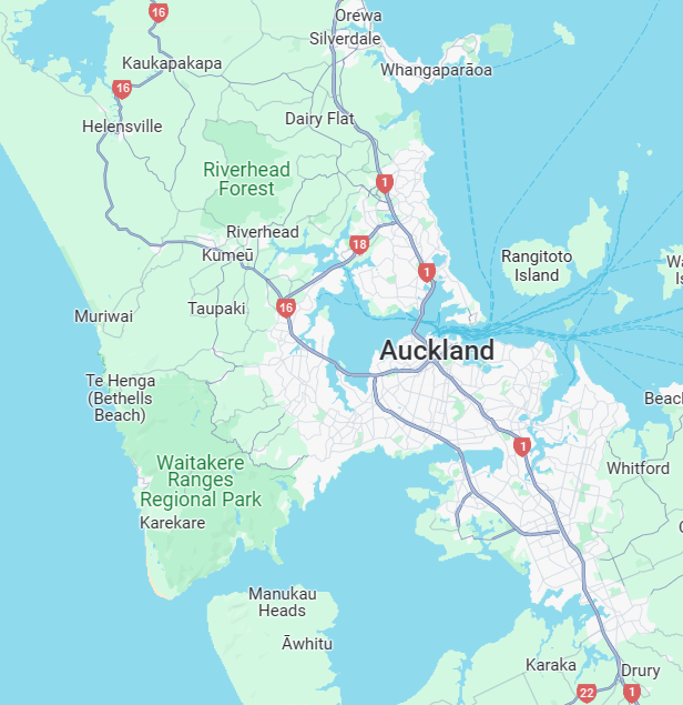 map of service region
