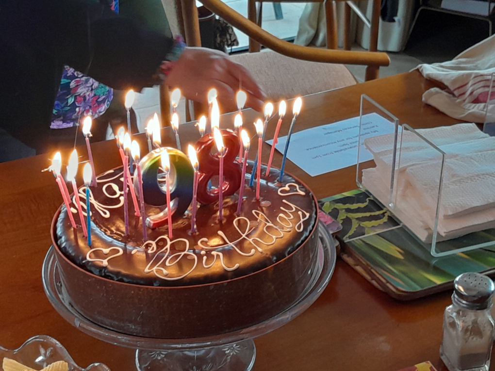 a 98th birthday cake