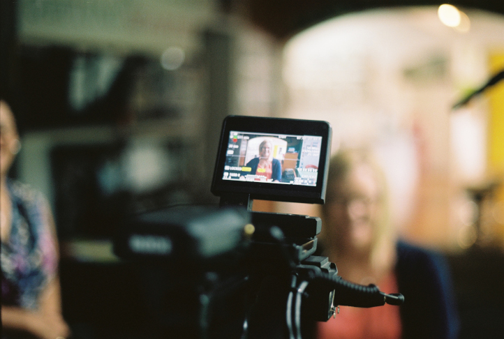 camera with view finder at event